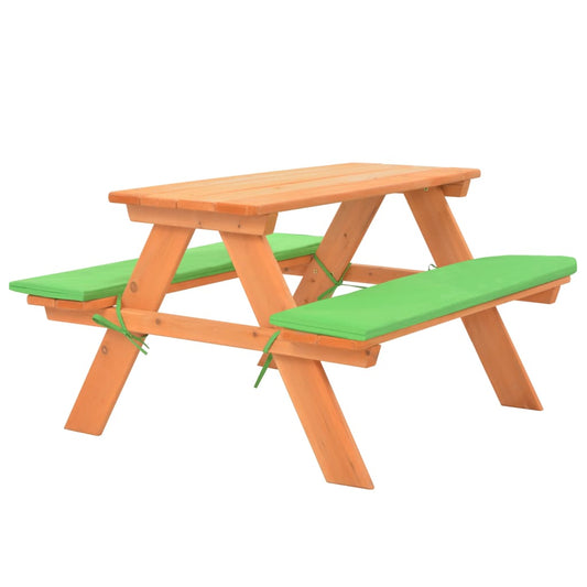 Tavolo e Panche da Picnic 89x79x50 cm Legno Massello di Abete - homemem39