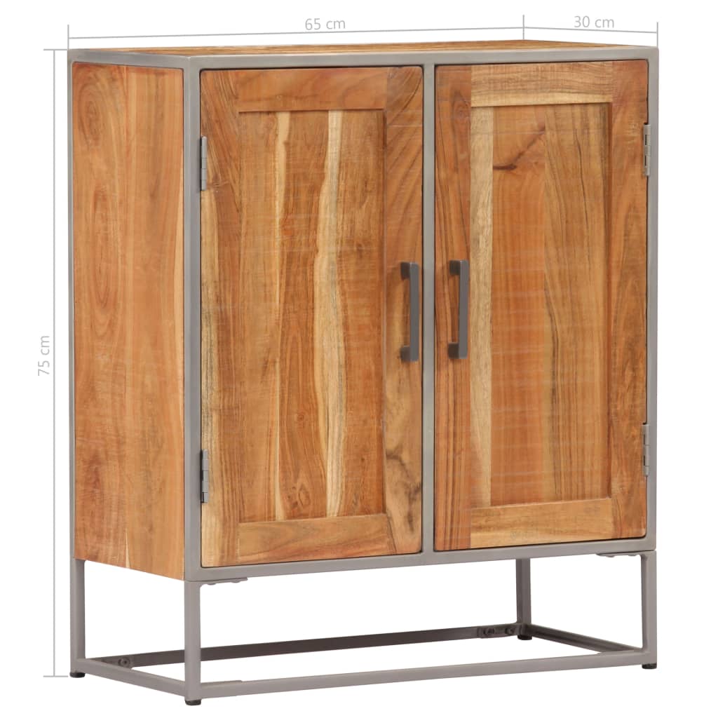 Credenza 65x30x75 cm in Legno Massello di Acacia - homemem39