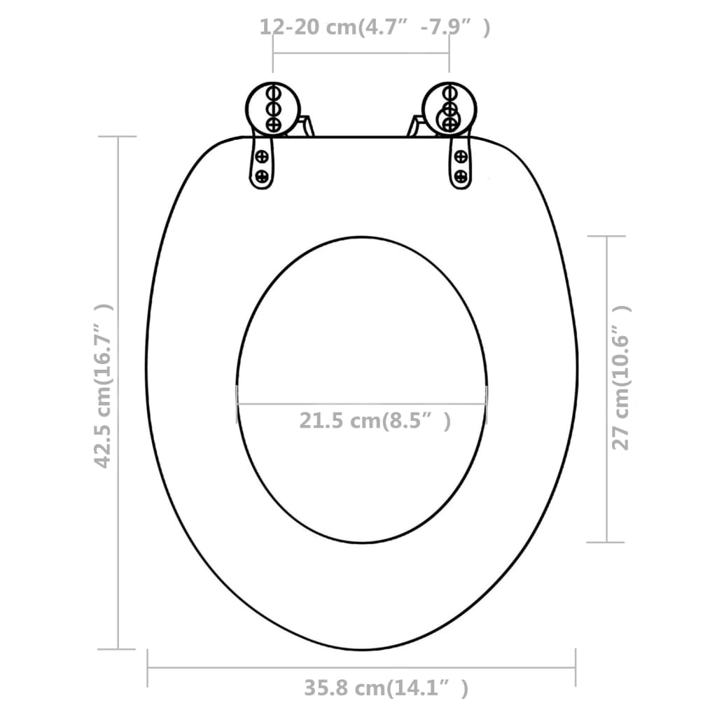 Tavolette WC con Coperchi 2 pz in MDF Bianche - homemem39