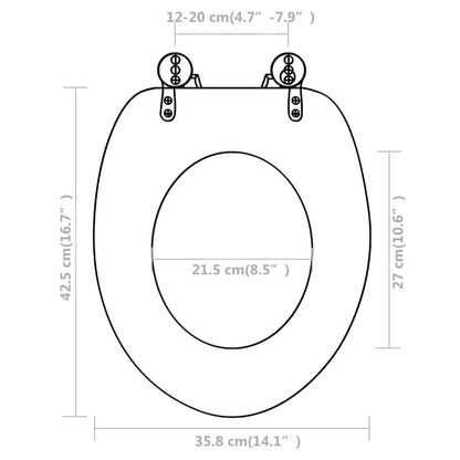 Tavolette WC con Coperchi 2 pz in MDF Bianche - homemem39