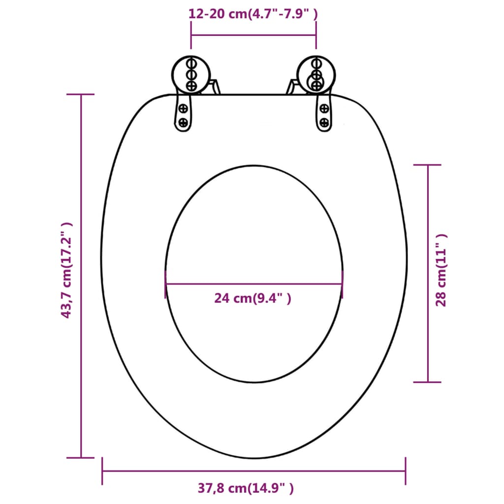 Tavolette WC con Coperchi 2 pz in MDF Design Legno Antico - homemem39