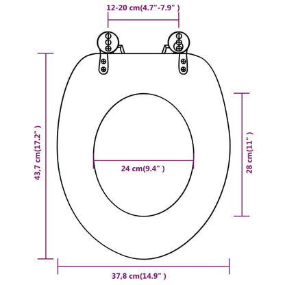 Tavolette WC con Coperchi 2 pz in MDF Design Legno Antico - homemem39
