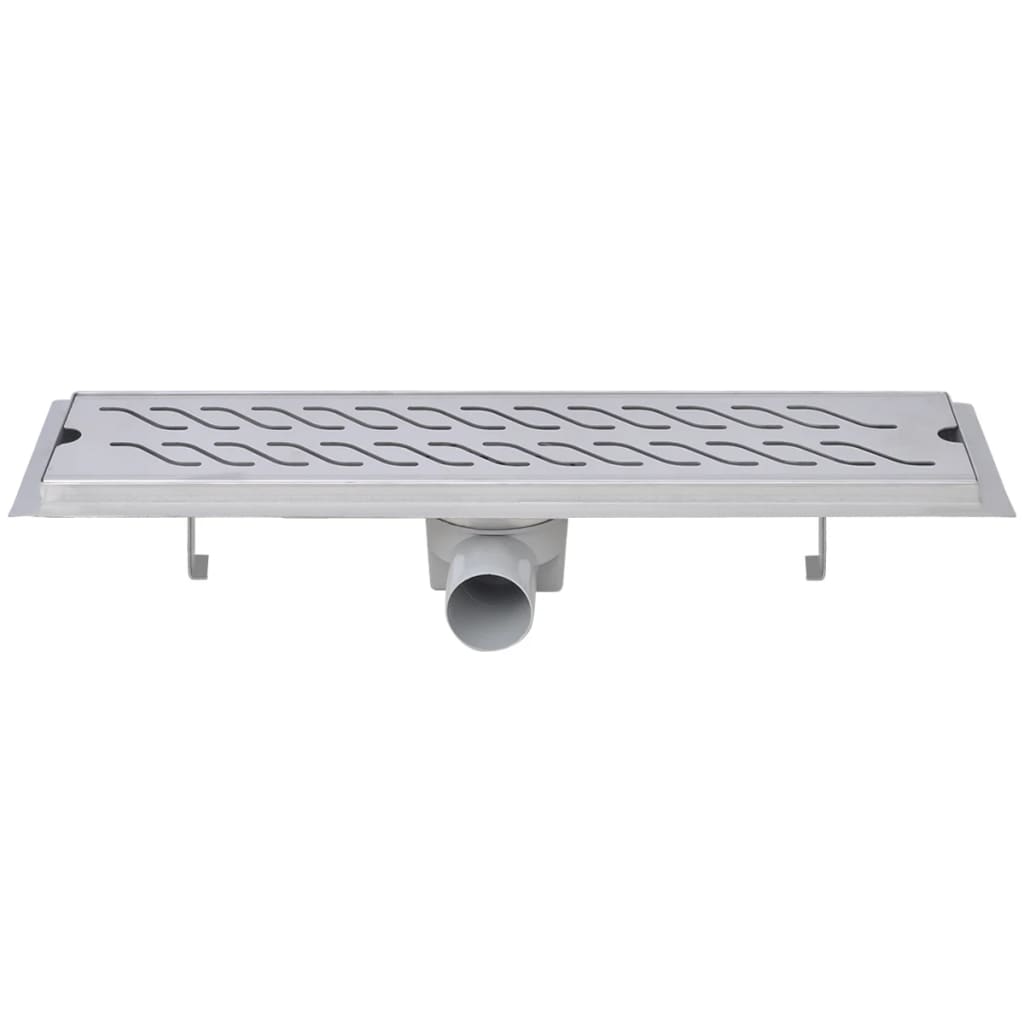 Scarico Doccia Lineare 2 pz Design Onde 530x140mm Acciaio Inox - homemem39