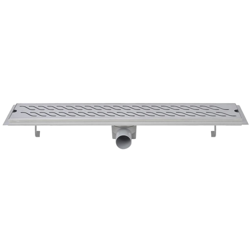 Scarico Doccia Lineare 2 pz Design Onda 730x140 mm Acciaio Inox - homemem39