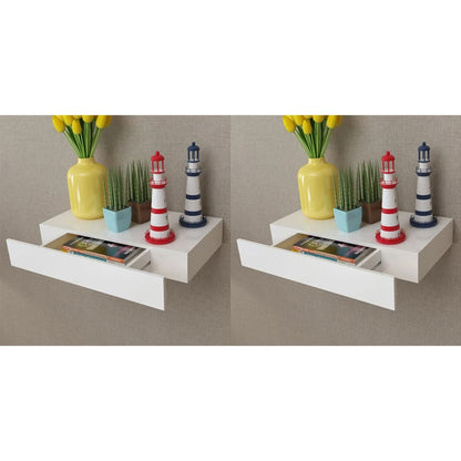 Mensole con Cassetti 2 pz Bianco 48 cm - homemem39