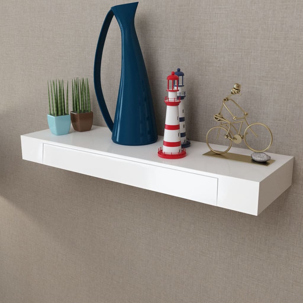 Mensole con Cassetti 2 pz Bianco 80 cm - homemem39