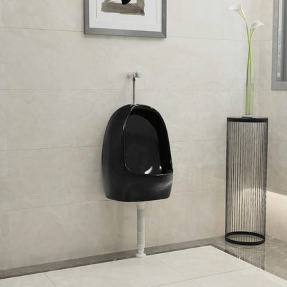 Orinatoio Sospeso con Sciacquone in Ceramica Nero - homemem39