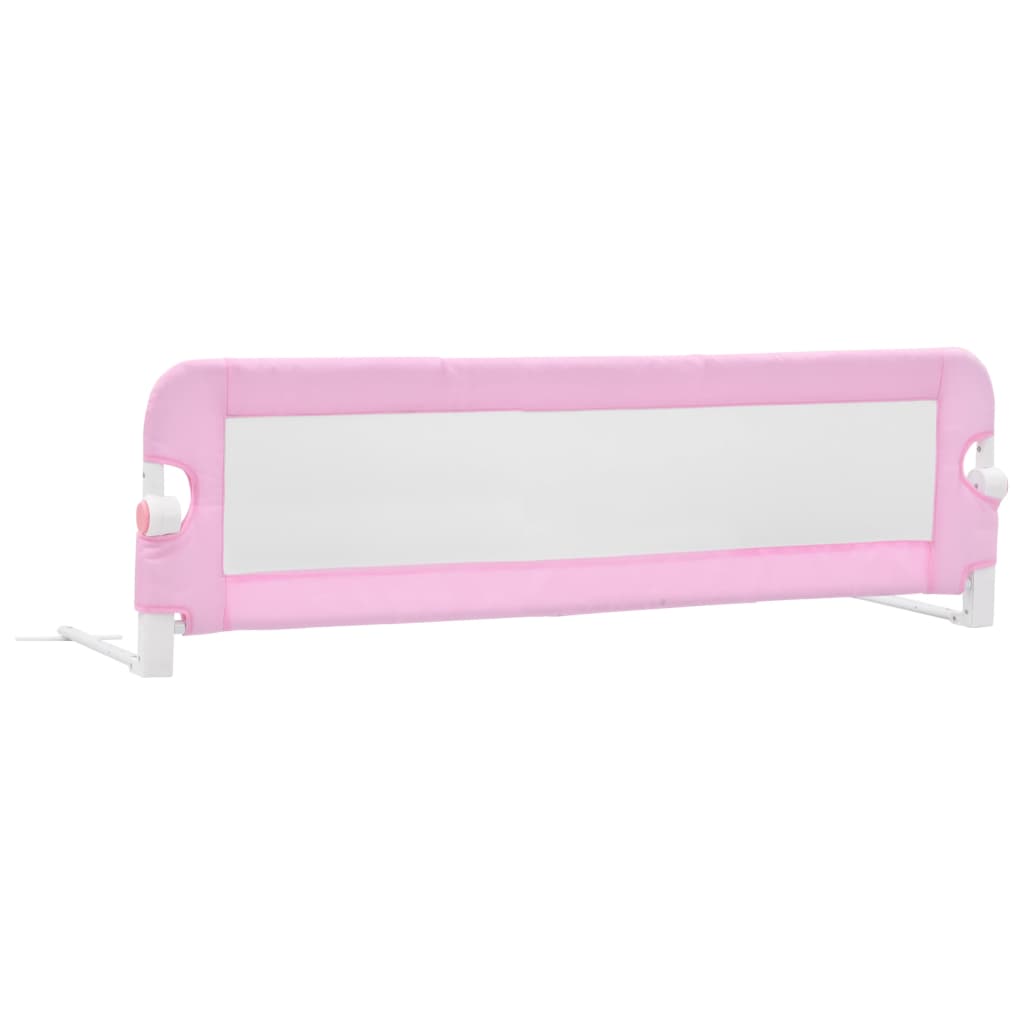 Sponde Letto di Sicurezza Bambini Rosa 120x42cm in Poliestere - homemem39