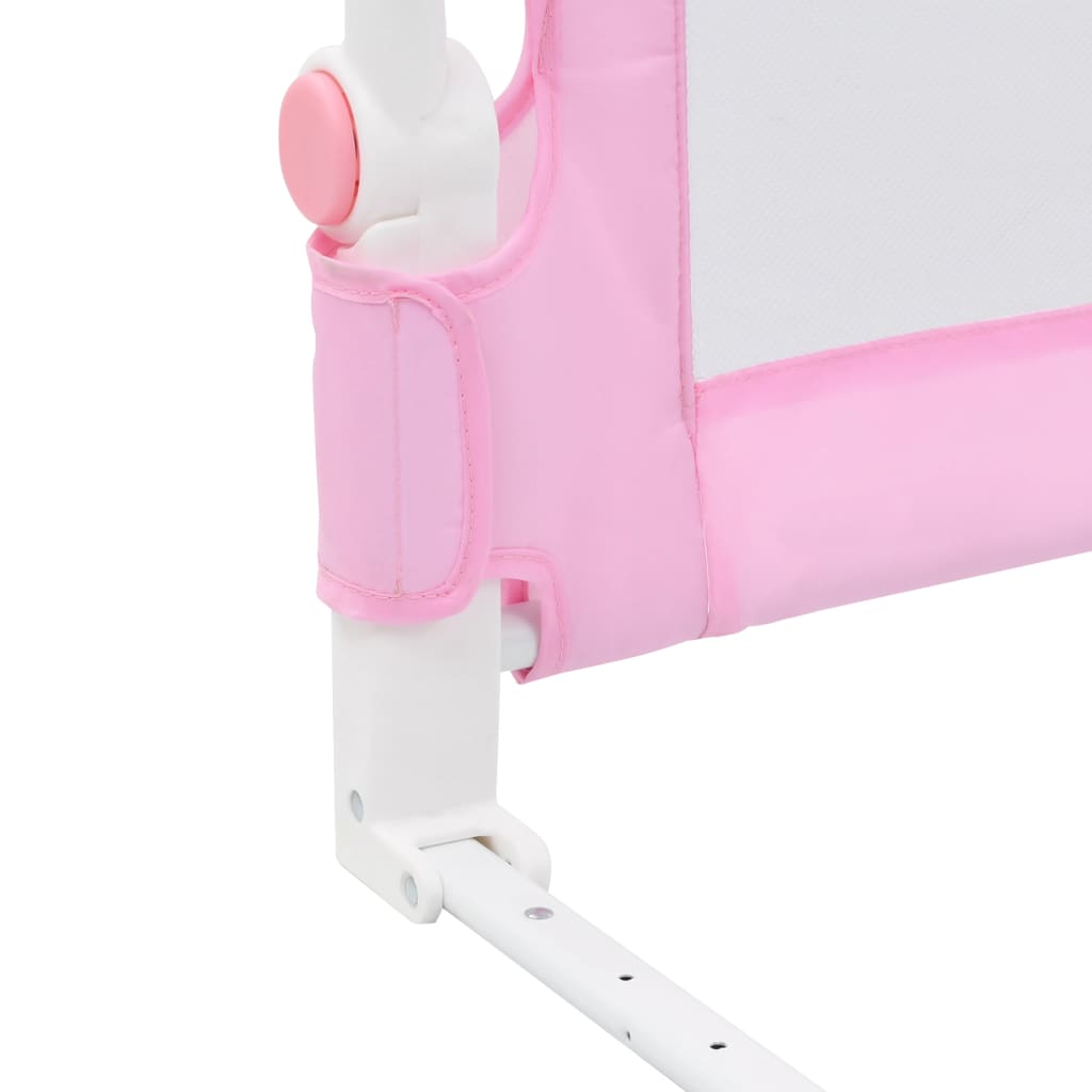 Sponde Letto di Sicurezza Bambini Rosa 120x42cm in Poliestere - homemem39