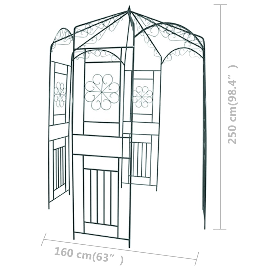 Arco da Giardino 250 cm Verde Scuro - homemem39