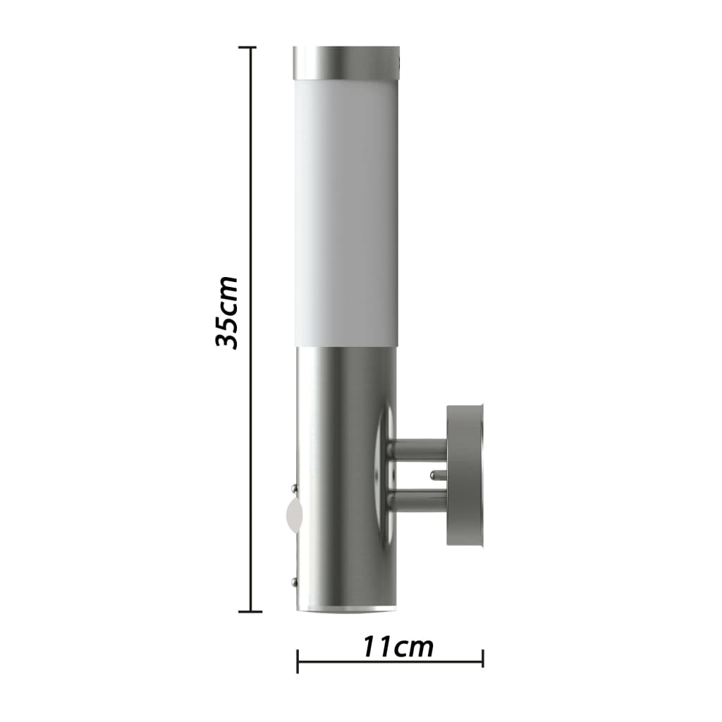 Applique da Esterno con Sensore di Movimento in Acciaio Inox - homemem39