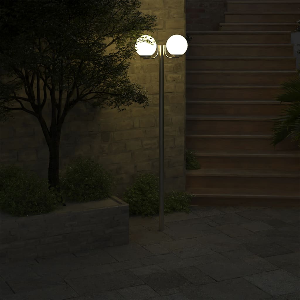 Lampione da Giardino con 2 Lampade 220 cm - homemem39