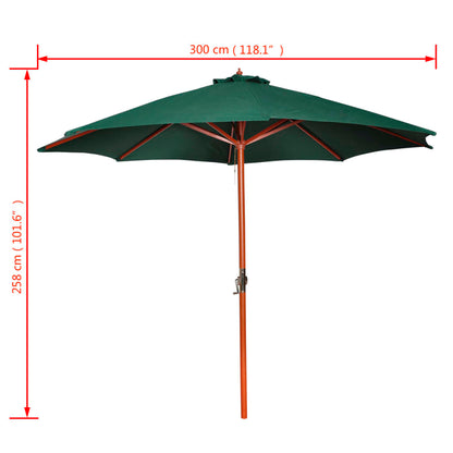 Ombrellone Verde 258 cm - homemem39