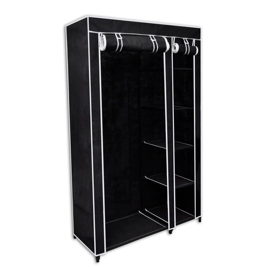 Armadio Guardaroba Pieghevole Nero 110 x 45 x 175 cm - homemem39