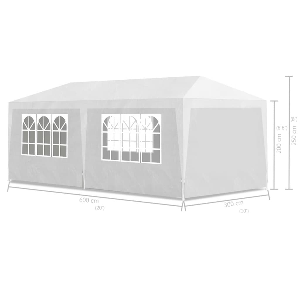 Tenda per Feste 3x6 m Bianca - homemem39