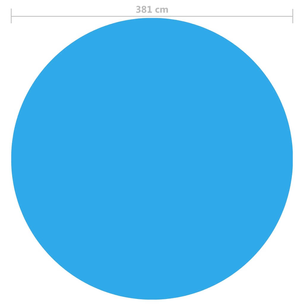 Pellicola Galleggiante Solare PE Rotonda 381 cm per Piscina Blu - homemem39