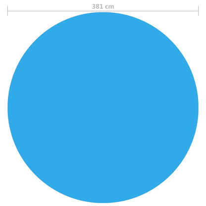 Pellicola Galleggiante Solare PE Rotonda 381 cm per Piscina Blu - homemem39
