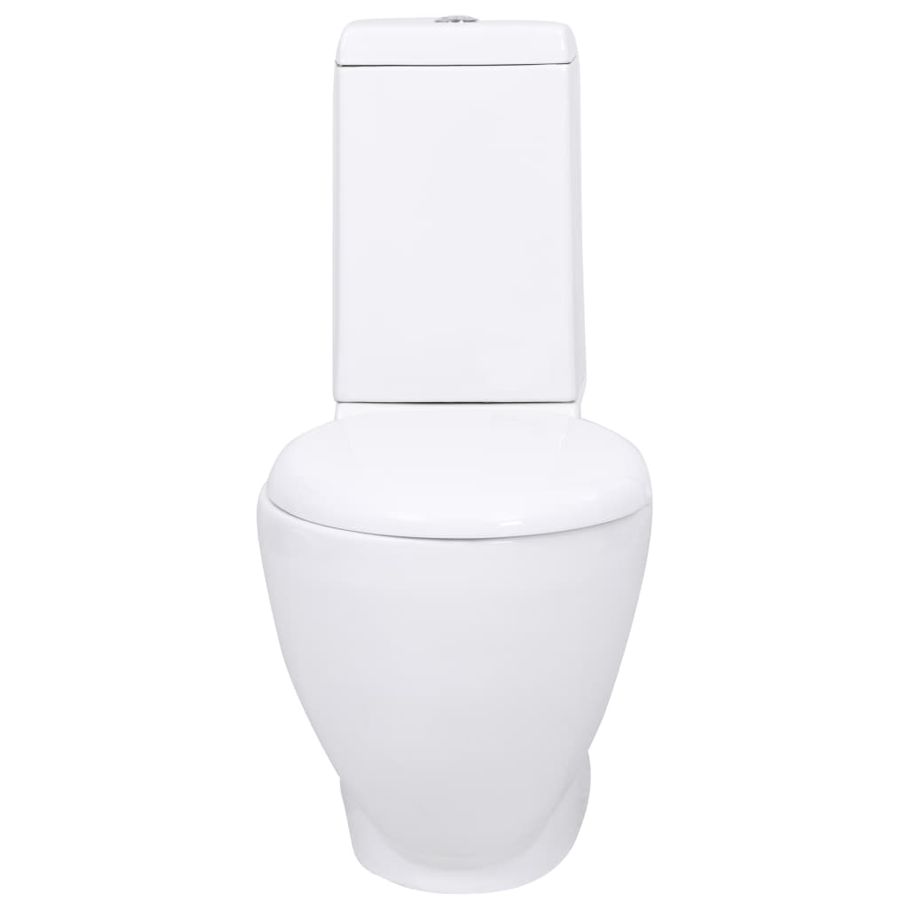 Vaso WC in Ceramica Base con Scarico Dietro Bianco - homemem39