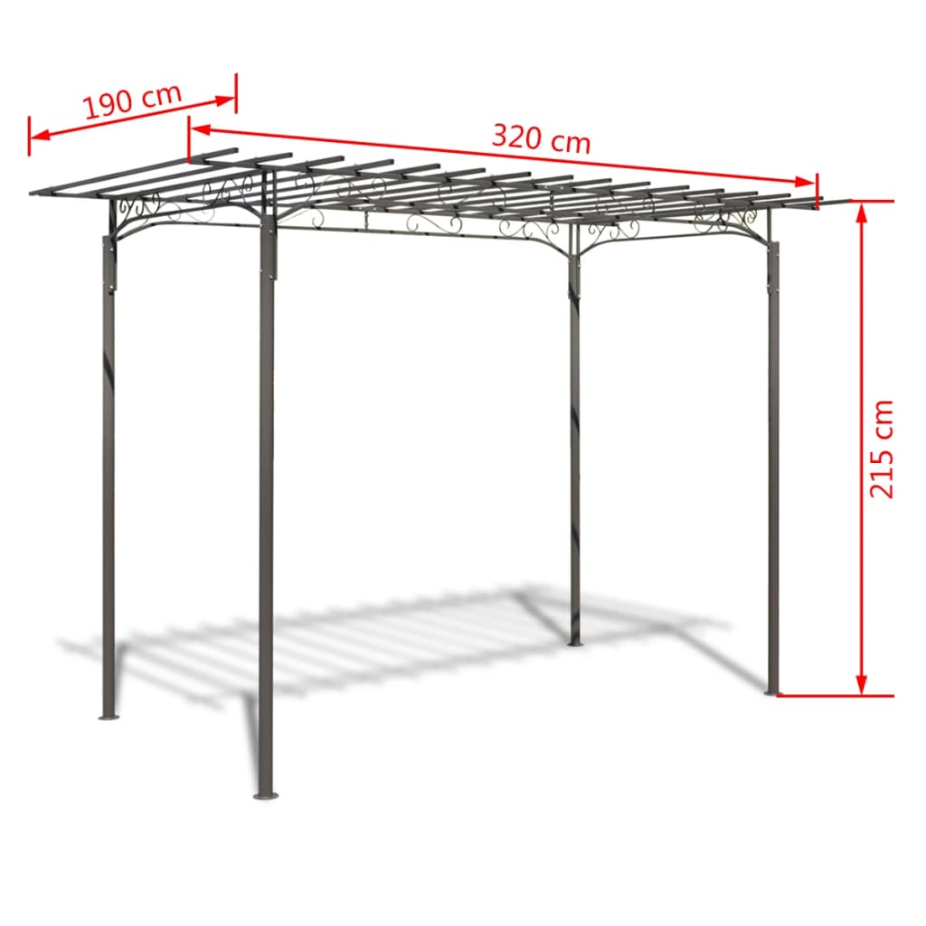 Arco pergola da giardino per rose in acciaio decorazione giardino - homemem39