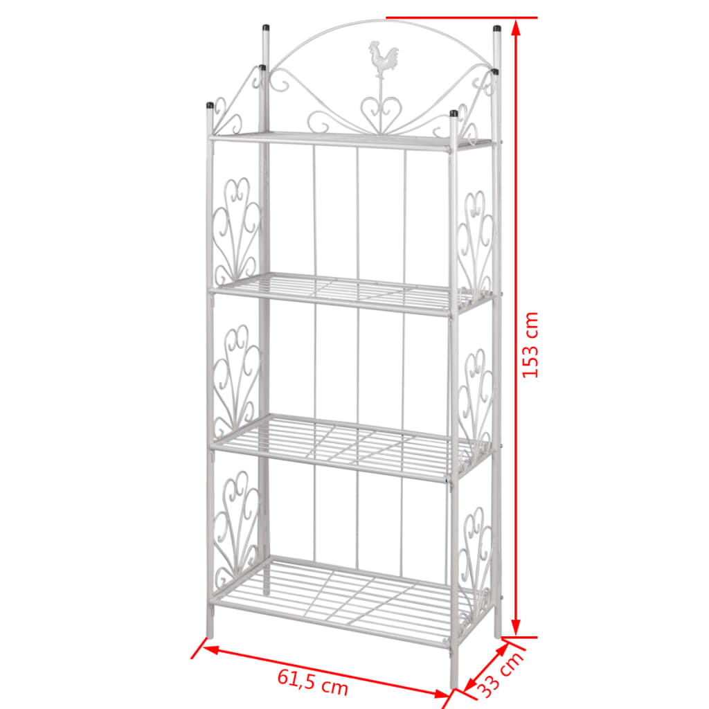 Supporto per Piante Quadrato Bianco - homemem39