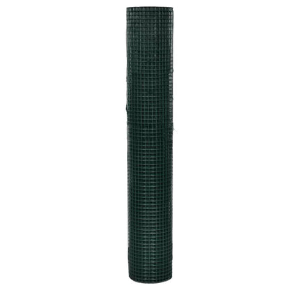 Recinzione in Rete per Pollaio Rivestita in PVC 25x1 m Verde - homemem39