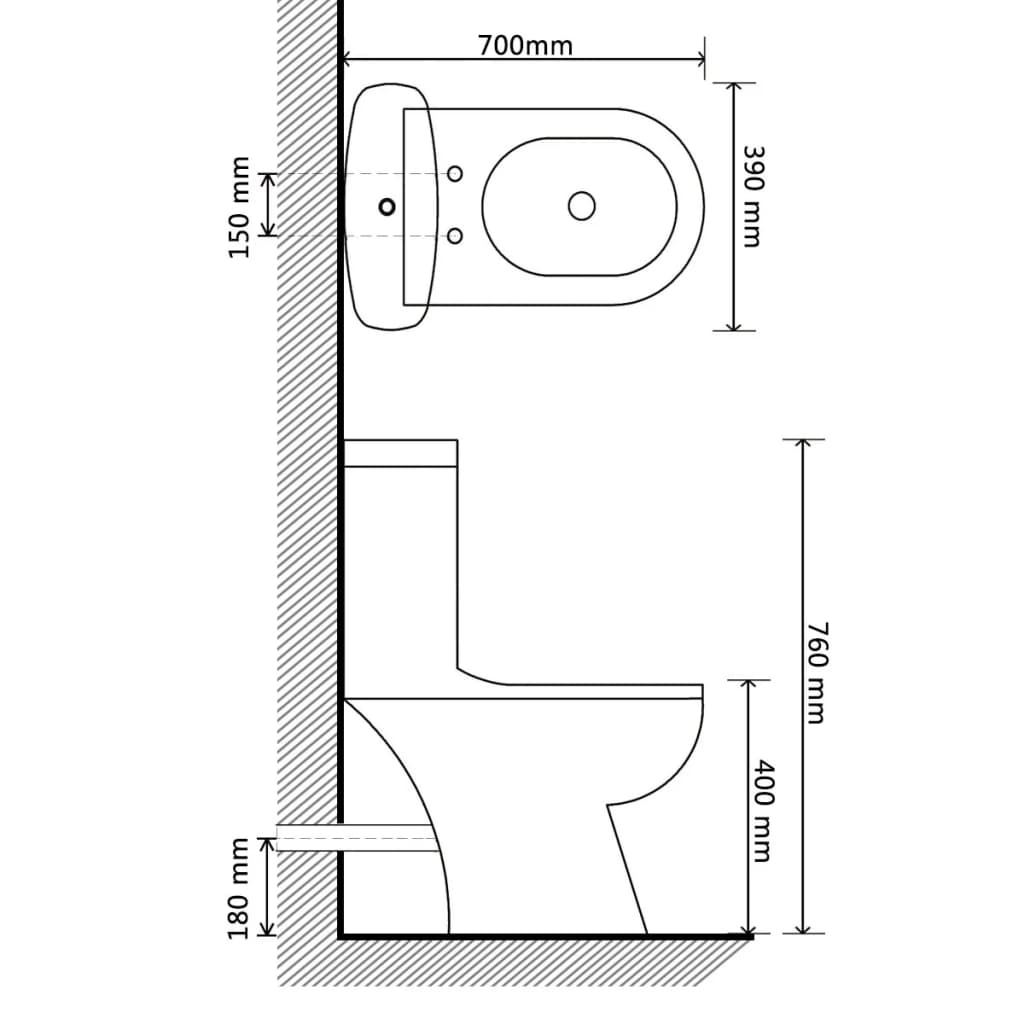 Toilette con Cisterna Bianca - homemem39