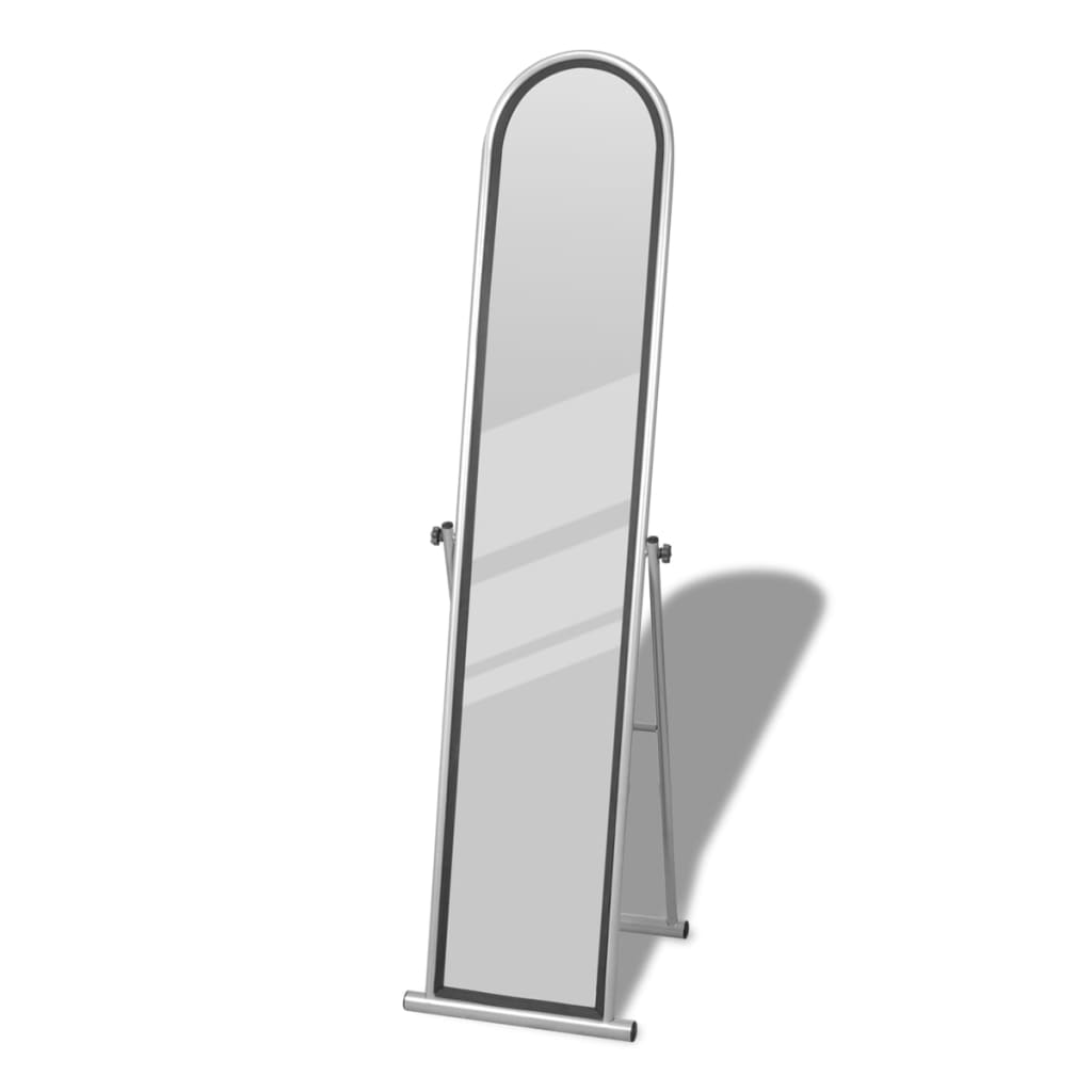 Specchio Autoportante a Figura Intera Rettangolare Grigio - homemem39