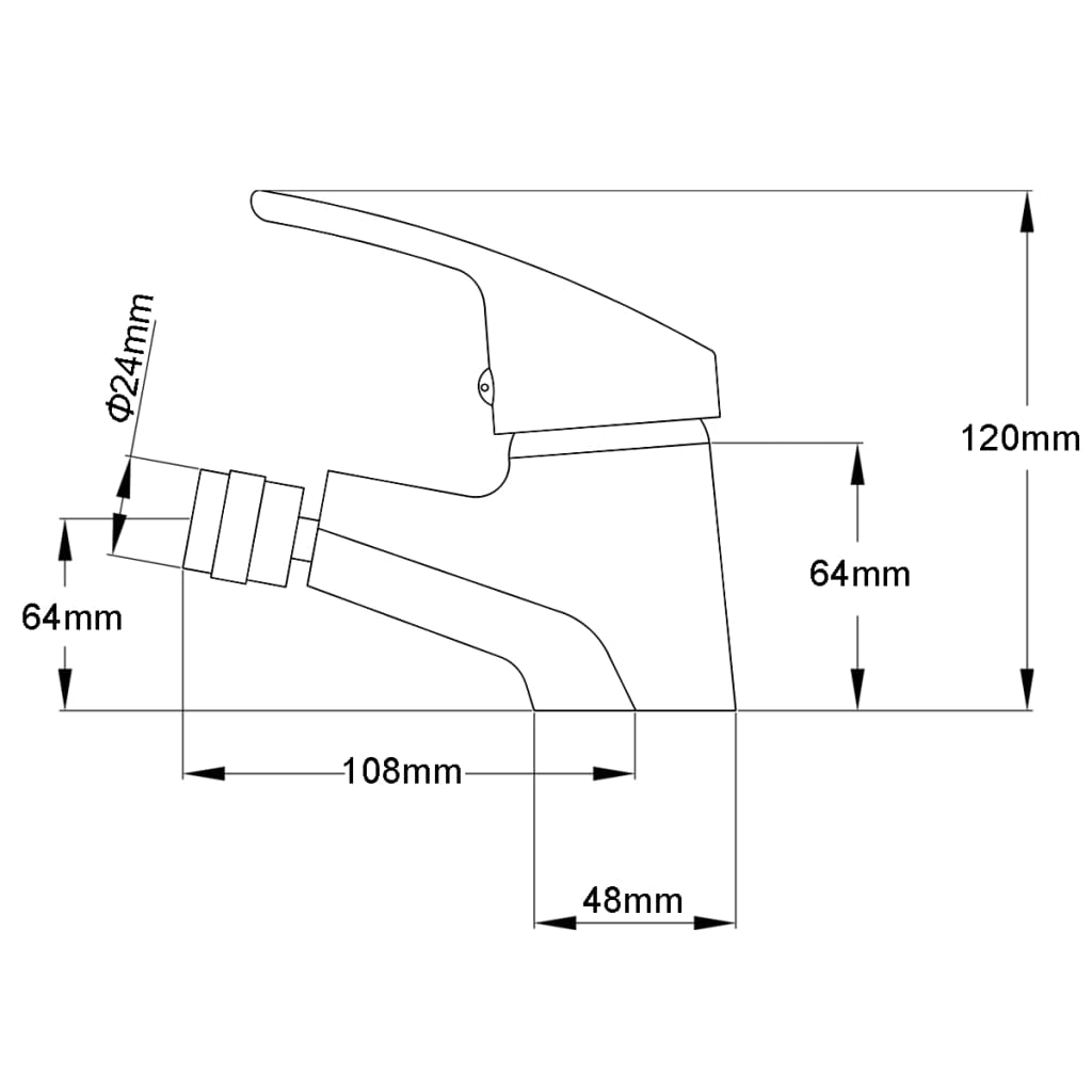 Rubinetto Miscelatore da Bagno e Bidet Cromo - homemem39