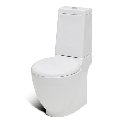 Set WC e Bidet con Piede in Ceramica Bianca - homemem39