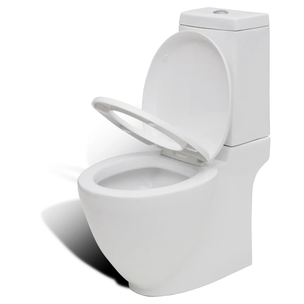 Set WC e Bidet con Piede in Ceramica Bianca - homemem39