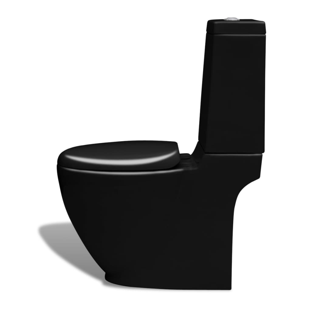 Set di Bidet e Toilette da Pavimento in Ceramica Nera - homemem39