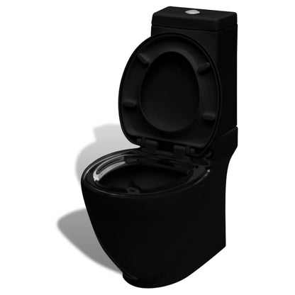 Set di Bidet e Toilette da Pavimento in Ceramica Nera - homemem39