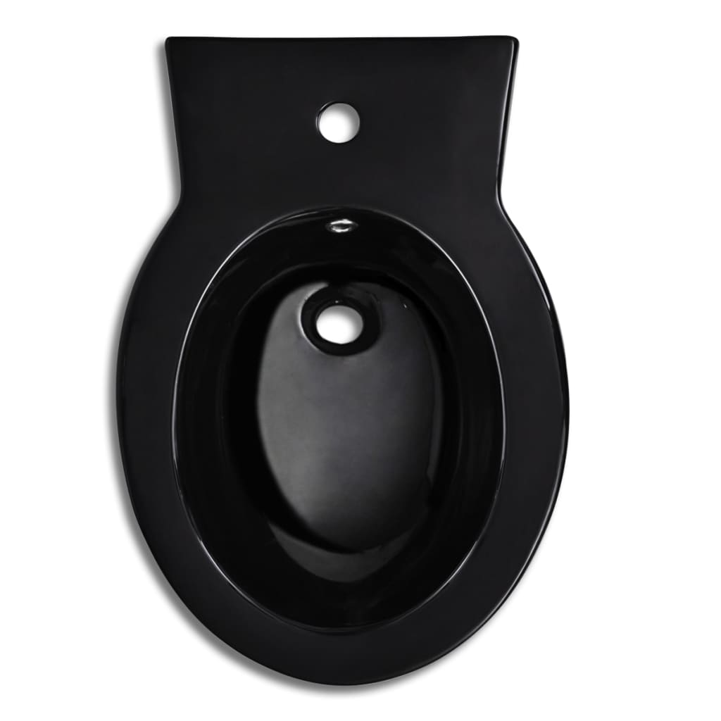 Set di Bidet e Toilette da Pavimento in Ceramica Nera - homemem39