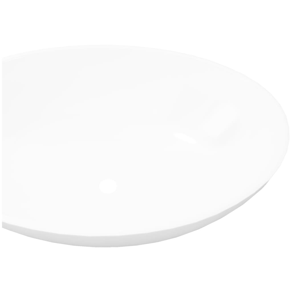 Lavello in Ceramica di Lusso Bianco Ovale 40 x 33 cm - homemem39