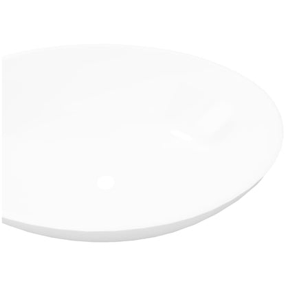 Lavello in Ceramica di Lusso Bianco Ovale 40 x 33 cm - homemem39