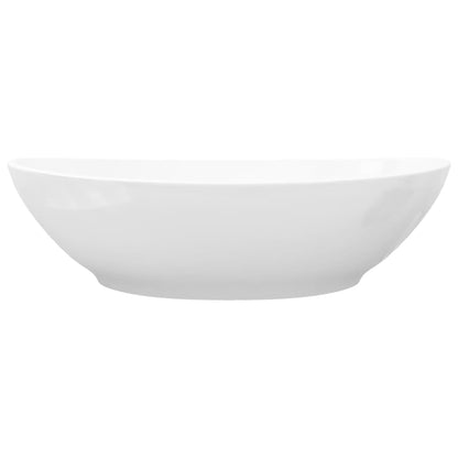 Lavello in Ceramica di Lusso Bianco Ovale 40 x 33 cm - homemem39