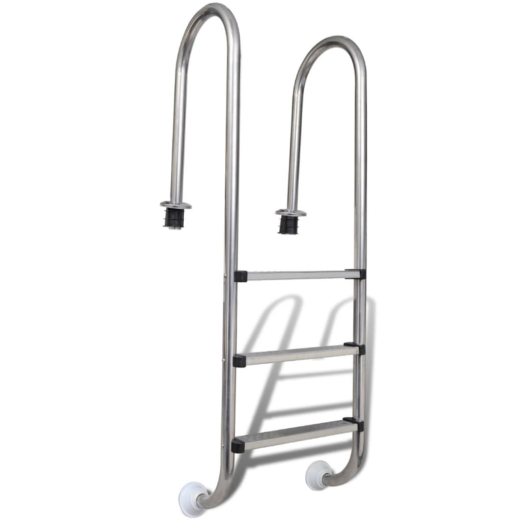 Scaletta per Piscina 3 Gradini in Acciaio Inox 304 120 cm - homemem39