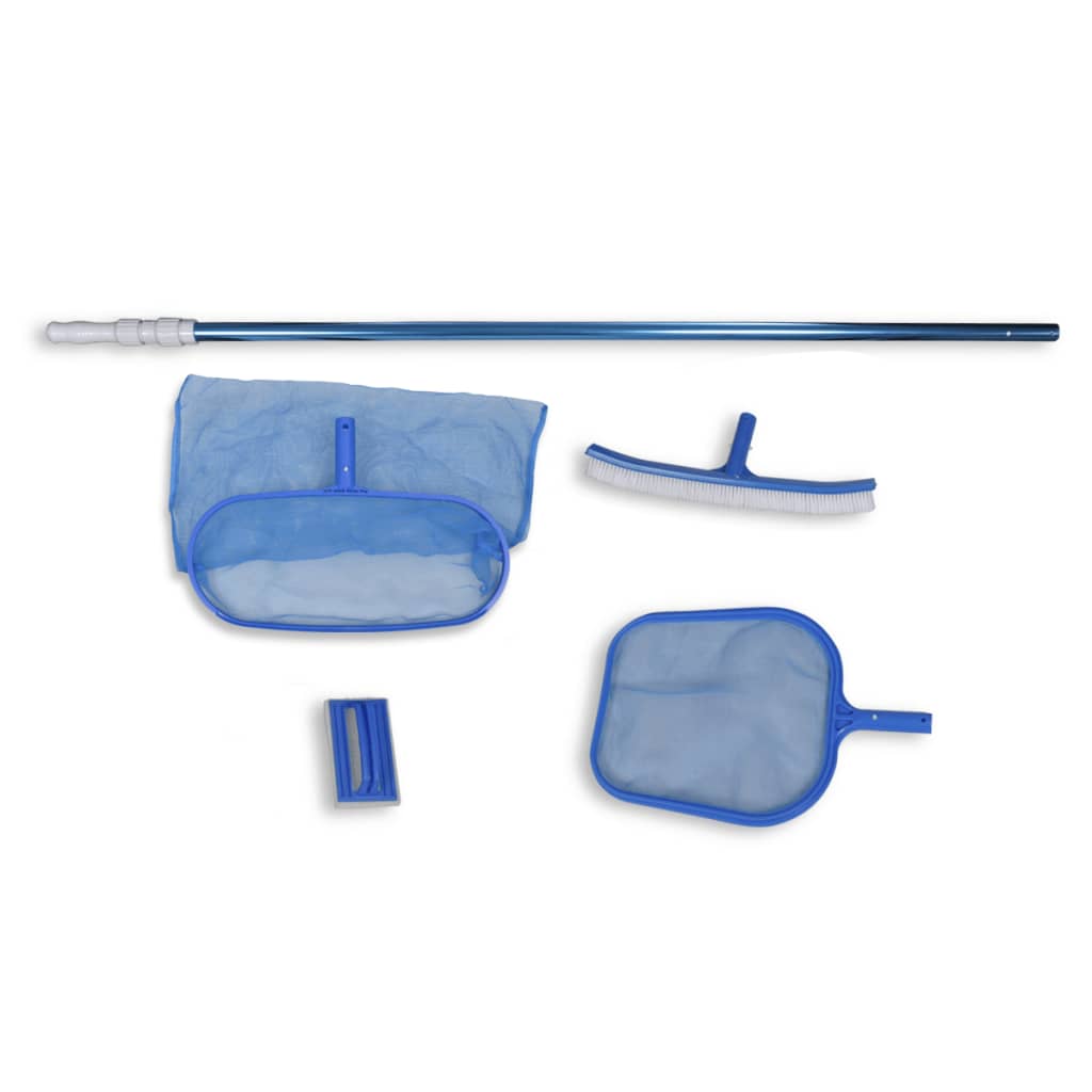 Set pulizia piscina spazzola 2 schiumatoi foglie 1 palo telescopico - homemem39