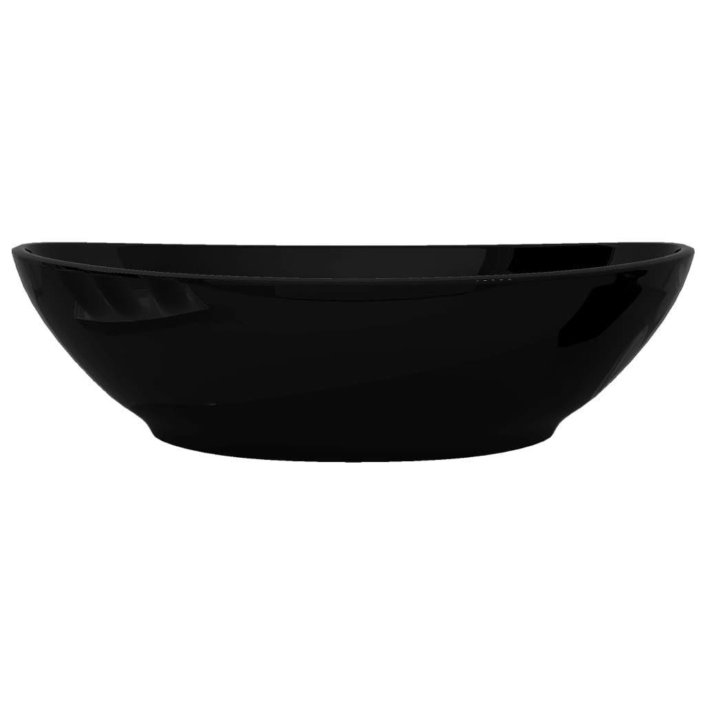 Lavello in Ceramica di Lusso Nero Ovale 40 x 33 cm - homemem39