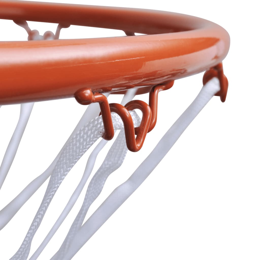 Set Canestro da Basket con Rete Arancione 45 cm - homemem39