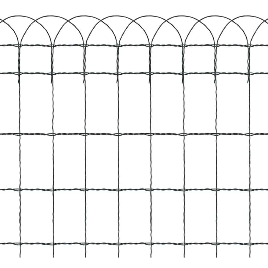 Recinzione per Giardino in Ferro Verniciato a Polvere 25x0,65 m - homemem39