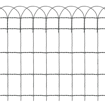 Recinzione per Giardino in Ferro Verniciato a Polvere 25x0,65 m - homemem39