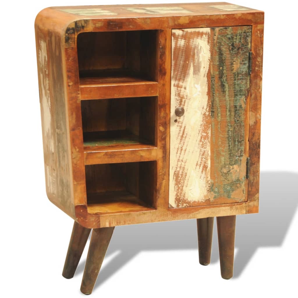 Armadietto in Legno Anticato con 1 Sportello Stile Vintage - homemem39