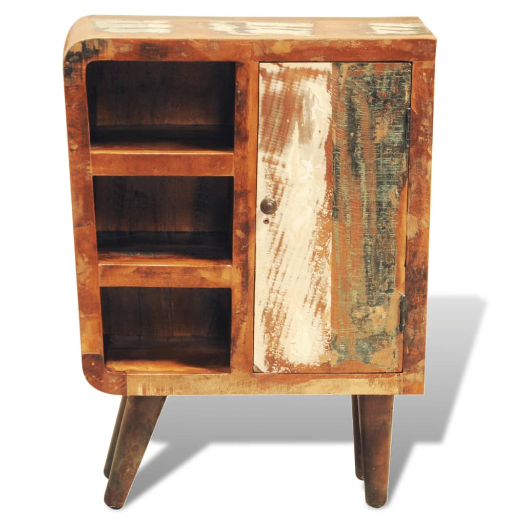 Armadietto in Legno Anticato con 1 Sportello Stile Vintage - homemem39