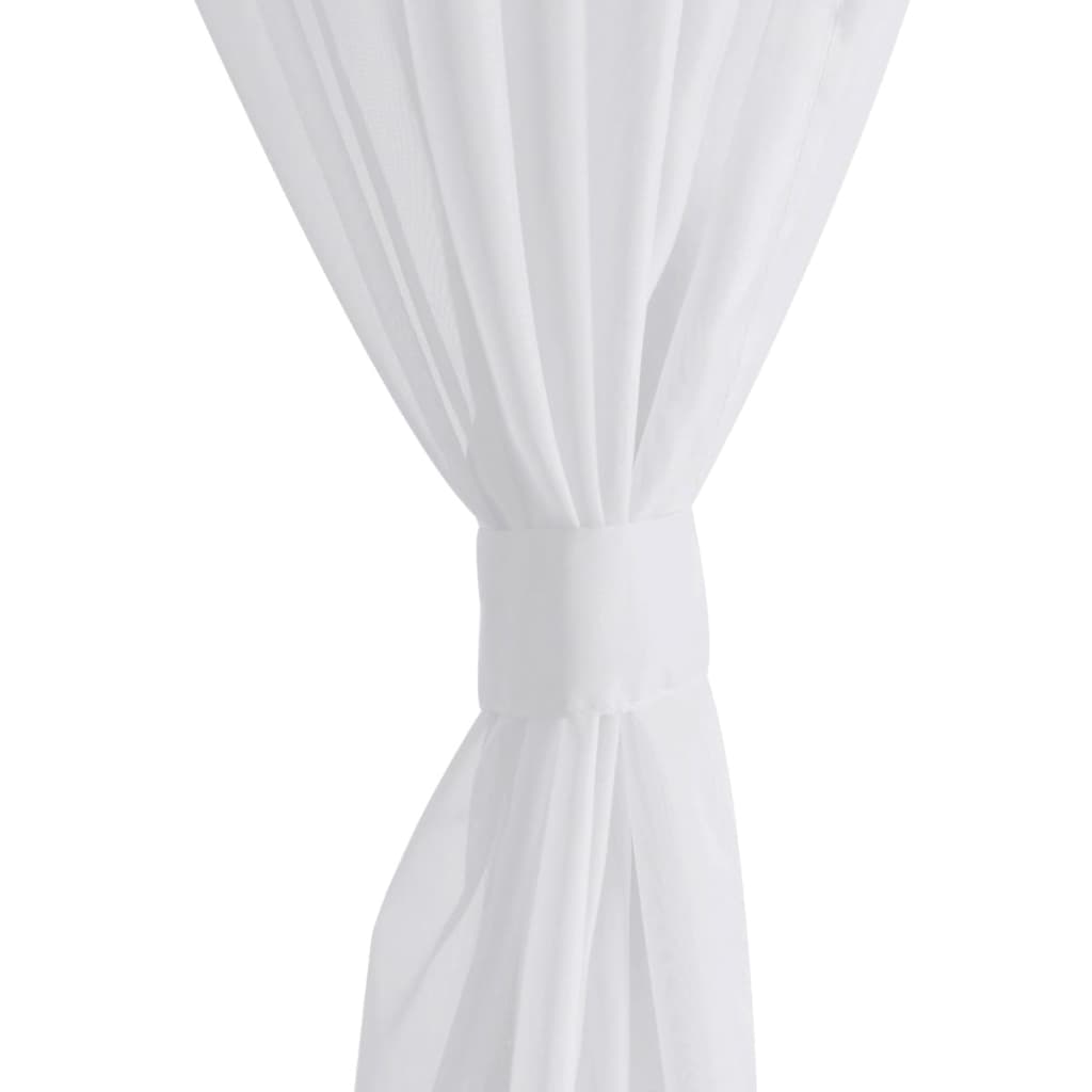 Tenda Trasparente Colore Bianco 140 x 225 cm 2 pezzi - homemem39