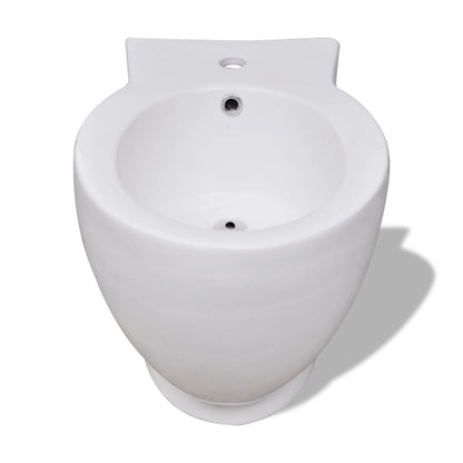 Set Toilette e Bidè in Ceramica Bianca - homemem39