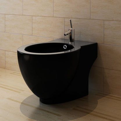 Set Toilette e Bidè in Ceramica Nero - homemem39