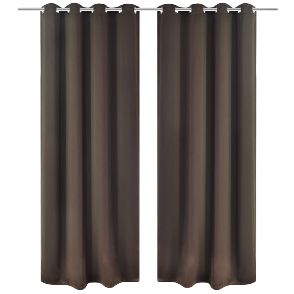 Tende Oscuranti 2 pz con Anelli in Metallo 135 x 245 cm - homemem39