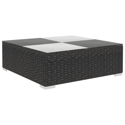 Set Divani da Giardino 6 pz con Cuscini in Polyrattan Nero - homemem39