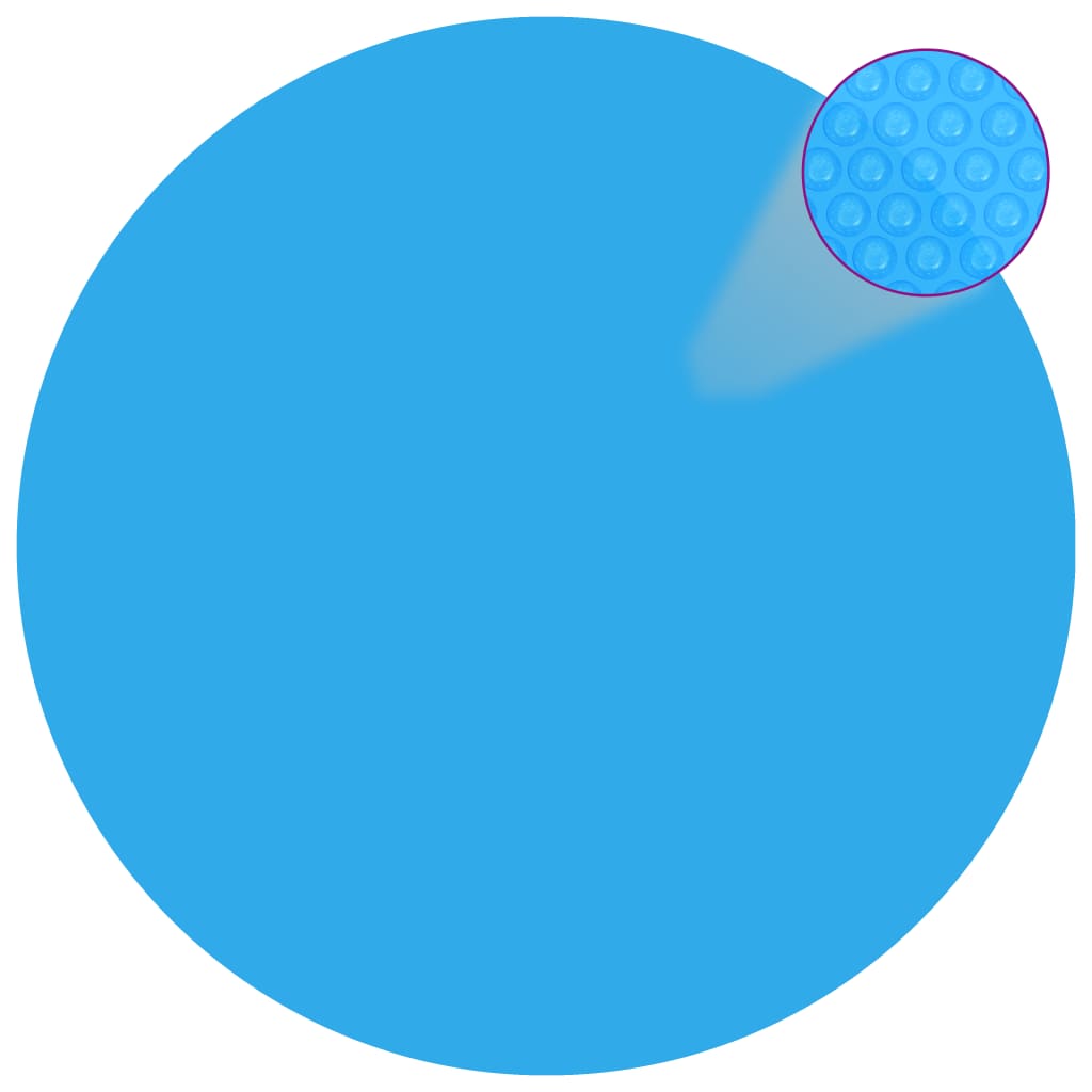 Telo Copripiscina Solare Copertura Rotonda PE 488 cm Blu - homemem39